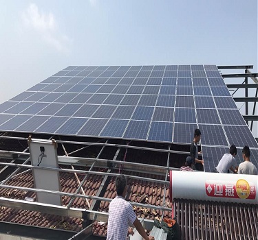 Jiangsu Suqian 50KW Pembangkit Listrik Fotovoltaik Rooftop